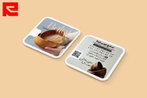 طرح لایه باز کارت ویزیت مربع صنایع چوبی و صنایع دستی کد 503