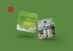 طرح لایه باز کارت ویزیت لبنیات و فرآورده های لبنی طرح سبز کد 529