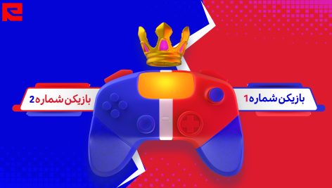 طرح لایه باز سه بعدی بنر نبرد دو نفره بازی ویدیویی کد 1