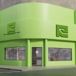 موکاپ لایه باز لوگو فروشگاه به صورت کامل مناسب تابلو چلنیوم و شبرنگ کد 182
