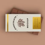 طرح لایه باز موکاپ جعبه بسته‌بندی شکلات واقع‌گرایانه کد 180 رایگان
