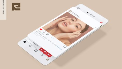 موکاپ لایه باز کاور پست اینستاگرام