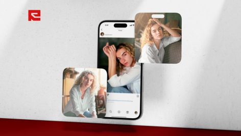 دانلود موکاپ لایه باز آیفون و کاور پست اینستاگرام به صورت سه اسلایدی کد 203