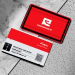 کارت ویزیت شرکتی قرمز لایه باز PSD