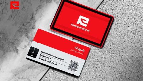 کارت ویزیت شرکتی قرمز لایه باز PSD