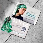 طرح کارت ویزیت لایه باز شال و روسری زنانه